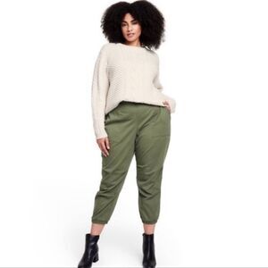 Nili Lotan x Target Olive Green Women's High-Rise Woven Ankle Pants